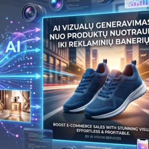AI vizualų generavimas: Nuo produktų nuotraukų iki reklaminių banerių