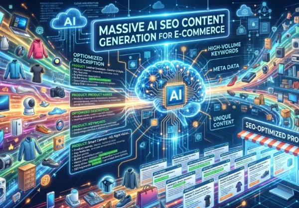 Masinis SEO turinio ir prekių aprašymų generavimas naudojant AI