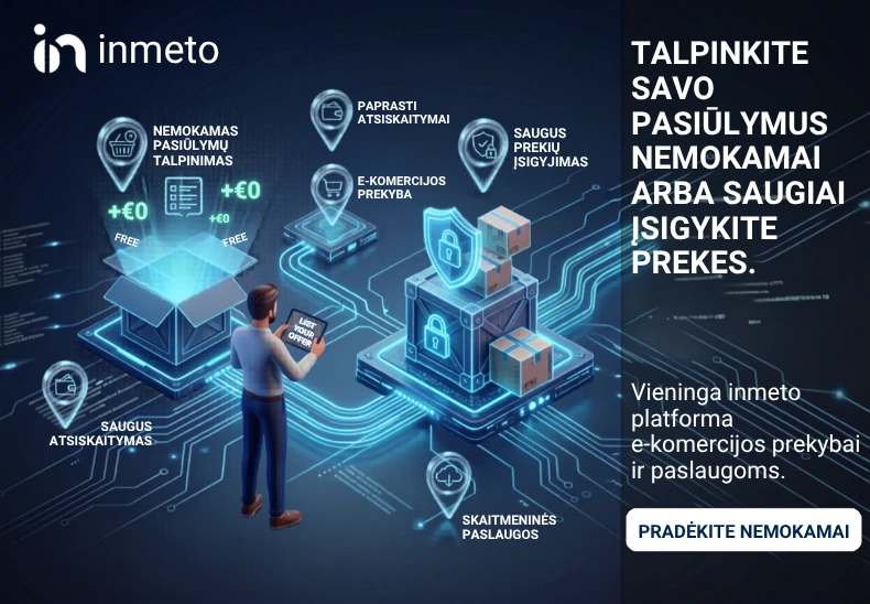 e komercija paslaugos prekes talpinimas