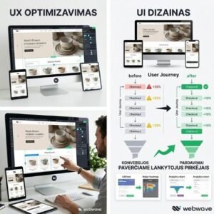 UX/UI dizainas, kuris paverčia lankytojus pirkėjais