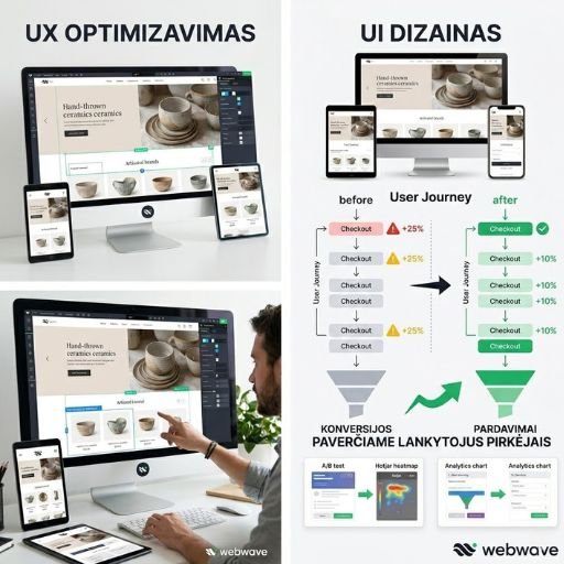UX/UI dizainas, kuris paverčia lankytojus pirkėjais